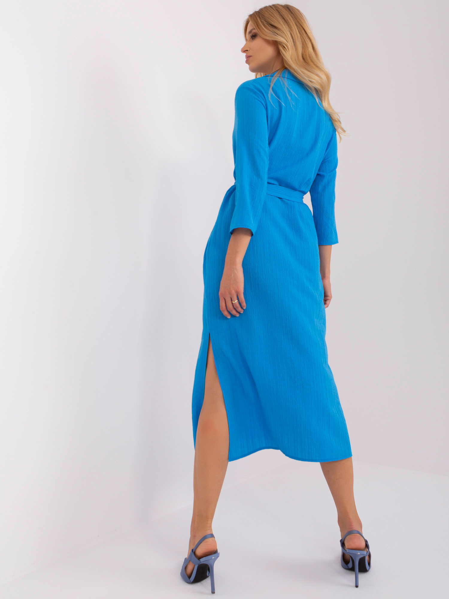 Hurt Blue midi dress for everyday wear made of viscose.