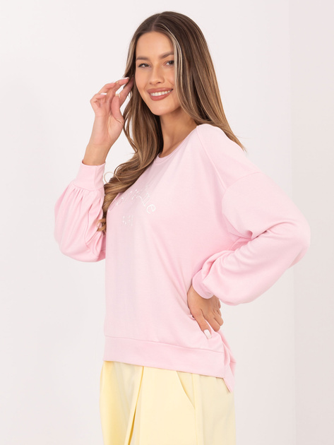 Jasnoróżowa damska bluza oversize RUE PARIS