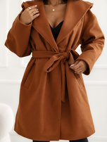 Light brown coat with button closure RUE PARIS.
