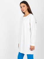 Hurt Ecru loose sweatshirt without a hood with a round neckline.