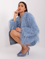 Hurt Szaro-niebieska kurtka przejściowa z podszewką