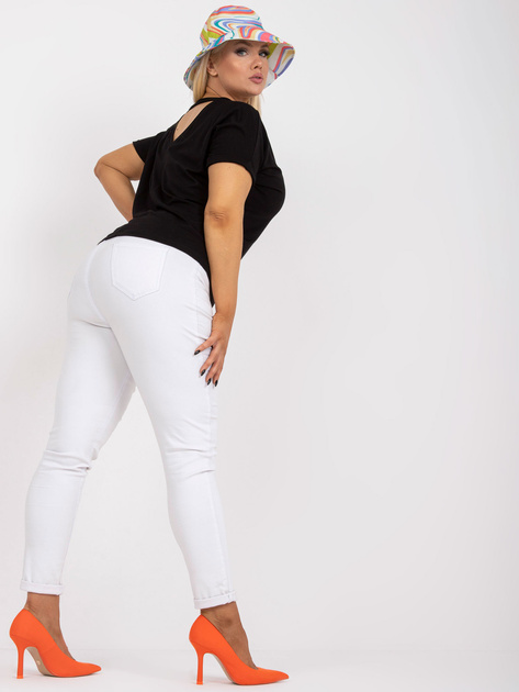 Czarna bluzka plus size z wiskozy Dina