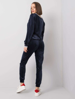 Granatowy komplet welurowy Esti RUE PARIS