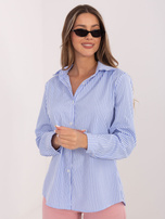 Niebieska damska koszula z kołnierzykiem 