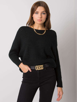 Czarny sweter z dzianiny Carina OCH BELLA