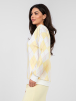 Pastelowa żółta bluza oversize bez kaptura 