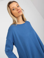 Hurt Ciemnoniebieska długa bluza basic z okrągłym dekoltem