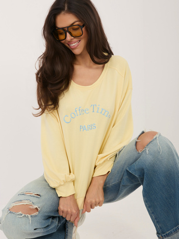 Jasnożółta damska bluza o kroju oversize RUE PARIS