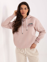 Brudnoróżowa dresowa bluza z napisami SUBLEVEL