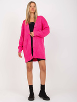 Hurt Fluo rosa langer Cardigan mit Knöpfen RUE PARIS.