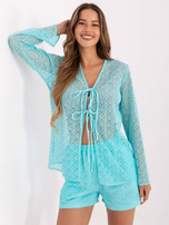 Miętowy damski komplet na lato