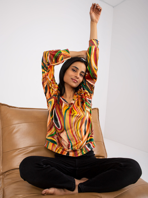 Żółta bluzka z dekoltem w serek Evelyne