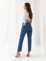 Niebieskie spodnie mom jeans Lotta 