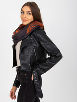 Hurtownia Grafitowa chusta komin z nadrukiem 