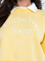 Pastelowy żółty komplet z miękkiego materiału