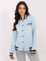 Hurt Jasnoniebieska damska bluza baseball z haftem