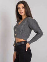 Ciemnoszary sweter rozpinany Aristide RUE PARIS