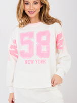 Ecru dwuczęściowy komplet z lampasami RUE PARIS