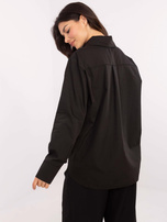 Hurt Czarna damska koszula oversize z rozcięciami