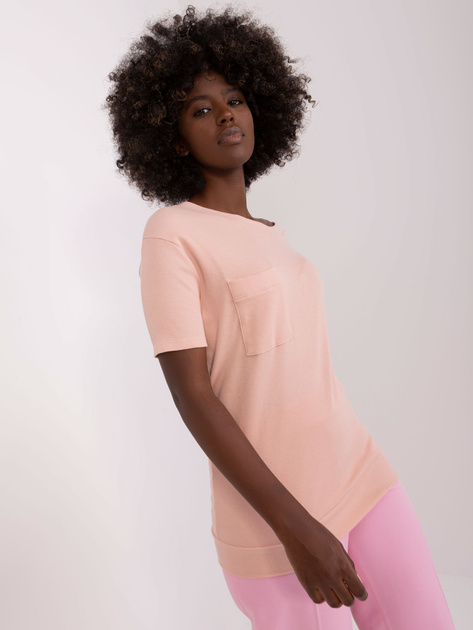 Hurt Brudnoróżowa damska bluzka w prążek OCH BELLA