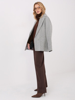 Szaro-biała casualowa marynarka z kaszmiru 