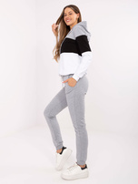 Szaro-czarny damski komplet basic RUE PARIS