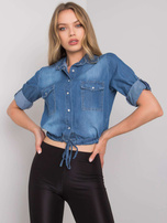 Blue cotton shirt Norella RUE PARIS