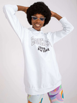 Weiße Damen-Sweatshirtjacke Roxane.
