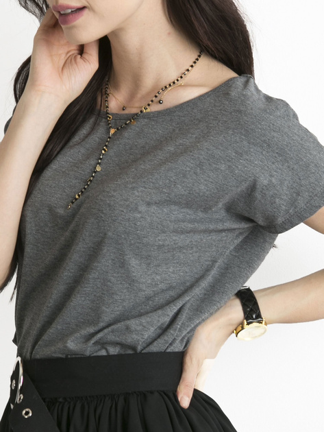 Ciemnoszary melanżowy t-shirt Circle