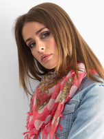 Koralowa chusta we wzory