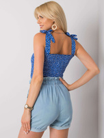 Niebieski top z wiązanymi ramiączkami Ourania RUE PARIS