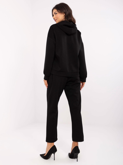 Hurt Czarny dresowy komplet z kolorowymi troczkami