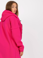 Hurt Fuksjowa dresowa bluza basic z kapturem Tina RUE PARIS