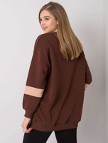 Ciemnobrązowa bluza oversize z nadrukiem Kate