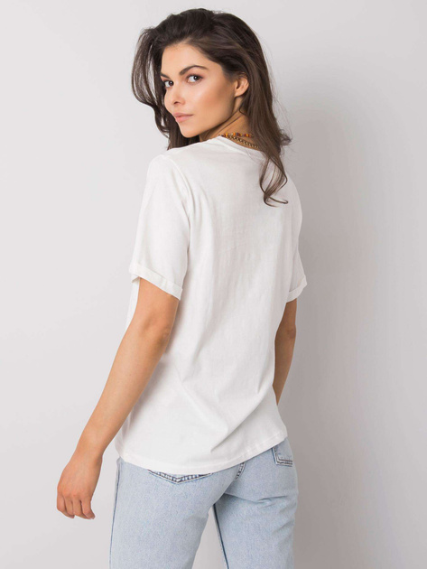 Biały t-shirt z printem Dael