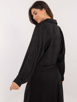 Hurtownia online Czarna koszula oversize w kwiaty 