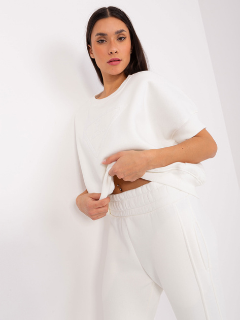 Hurtownia Ecru ocieplany komplet dresowy z bluzą