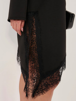 Czarna asymetryczna sukienka z koronką OCH BELLA 