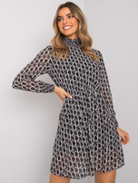 Czarna sukienka z nadrukiem Trinique RUE PARIS