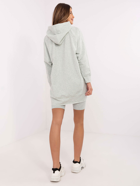 Hurt Jasnozielony melanżowy komplet z kolarkami w prążek