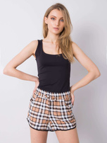 Jasnobrązowe szorty w kratkę Julieta FRESH MADE