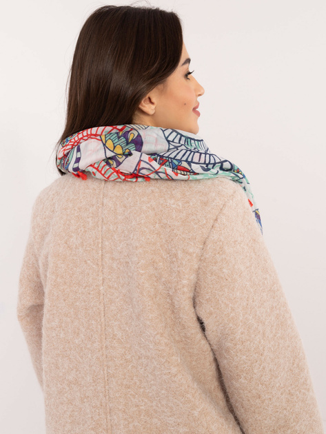 Hurtownia Czerwono-ecu damska chusta z nadrukiem