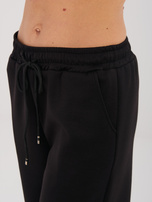 Czarny dresowy komplet z naszywką RUE PARIS 