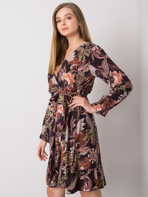 Czarna sukienka z dekoltem V Agnes OCH BELLA