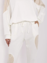 Hurt Ecru dwuczęściowy komplet z dodatkiem wiskozy