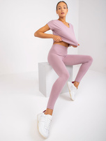 Brudnoróżowy t-shirt basic Arlette 