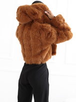 Hurt hellbraune Übergangsjacke mit Kapuze.