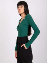 Dark green striped blouse Tracy RUE PARIS.