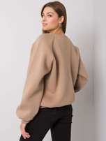 Beige mikina bez kapuce Jordy.