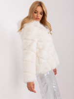 Hurt Ecru kurtka przejściowa z ekologicznego futra